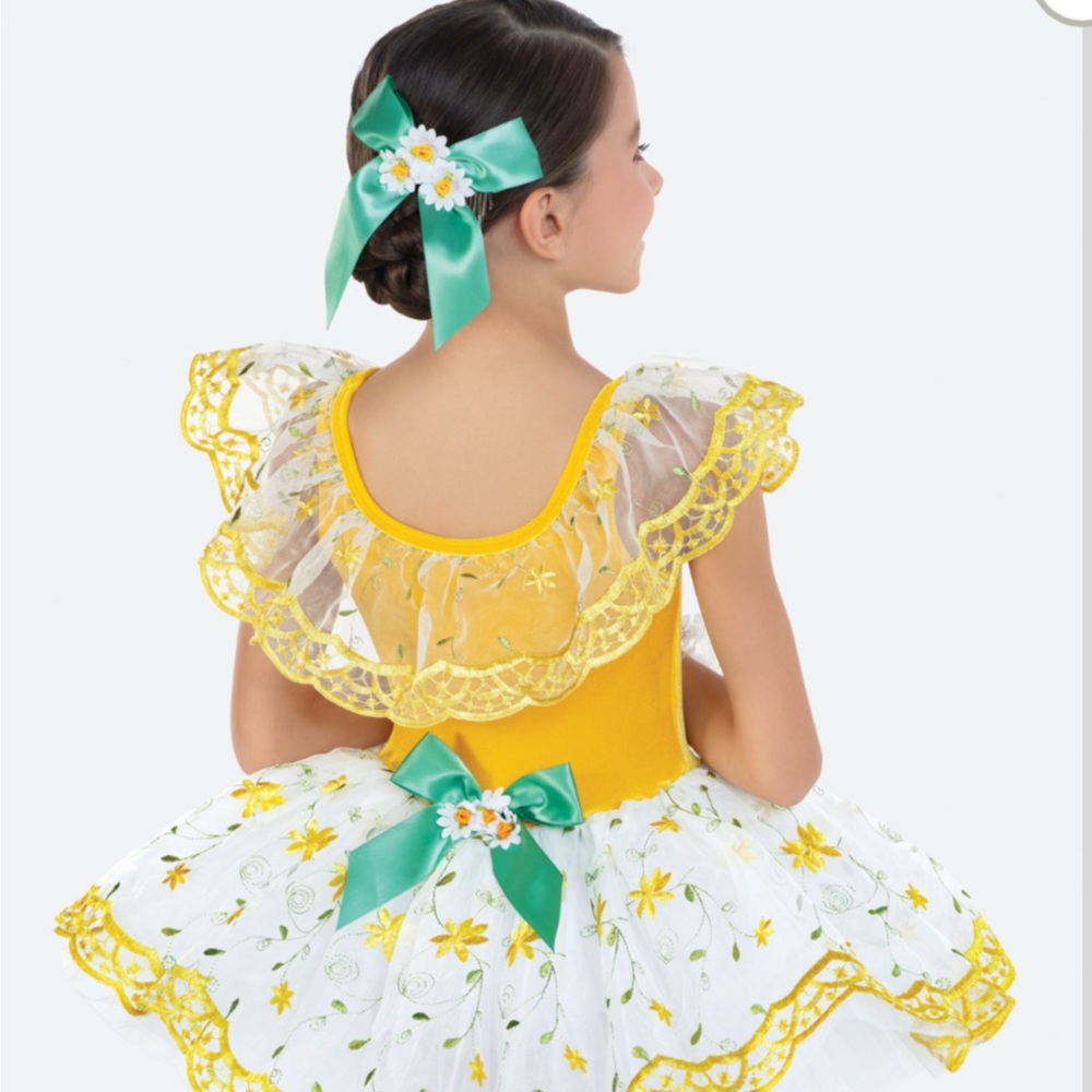 Revolution Yellow and White Floral Dance Costume - Picture 2 of 5